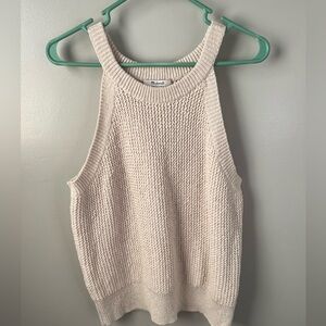 Madewell cotton knit cream tank top large